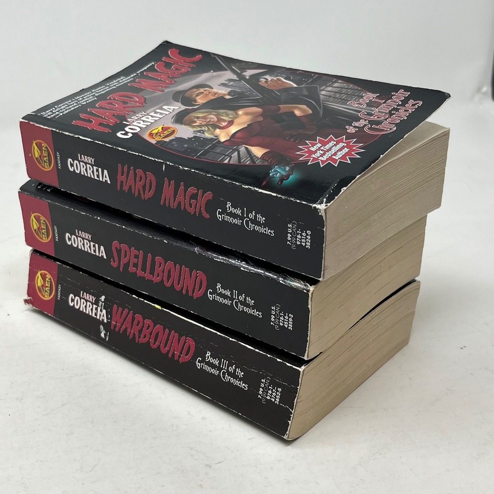 Larry Correia Grimnoir Chronicles Hard Magic Spellbound Warbound Trilogy Set